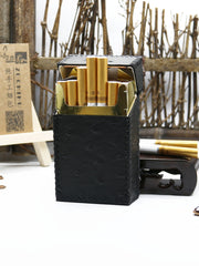 Cool Leather Cigarette Holder Handmade Leather Mens Black Cigarette Holder Case for Men - iwalletsmen
