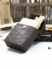 Cool Cigarette Holder Handmade Leather Mens Coffee Cigarette Holder Cases for Men - iwalletsmen