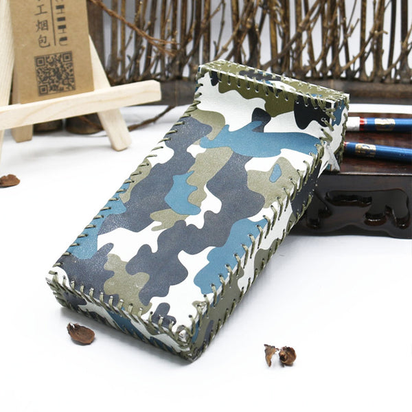 Handmade Leather Cigarette Holder Camouflage Leather Womens Cigarette Holder Case for Women - iwalletsmen