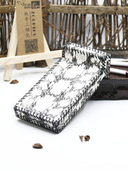 Cute Handmade Snake Leather Womens White Cigarette Holder Case for Women - iwalletsmen