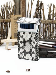 Cute Handmade Snake Leather Womens White Cigarette Holder Case for Women - iwalletsmen