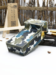 Handmade Leather Cigarette Holder Mens Camouflage Cool Cigarette Holder Case for Men - iwalletsmen