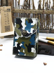Handmade Leather Cigarette Holder Mens Camouflage Cool Cigarette Holder Case for Men - iwalletsmen