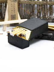 Cool Leather Cigarette Holder Handmade Leather Mens Black Cigarette Holder Case for Men - iwalletsmen
