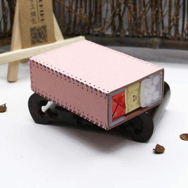 Handmade Leather Womens Pink Cute Cigarette Holder Case for Women - iwalletsmen