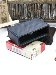 Cool Cigarette Holder Handmade Leather Mens Blue Cigarette Holder Cases for Men - iwalletsmen