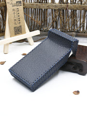 Handmade Leather Dark Blue Womens Cigarette Holder Case for Women - iwalletsmen