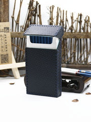 Handmade Leather Dark Blue Womens Cigarette Holder Case for Women - iwalletsmen