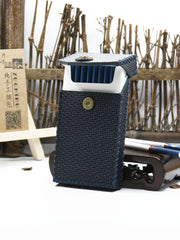 Handmade Leather Cigarette Holder Dark Blue Leather Womens Cigarette Holder Case for Women - iwalletsmen