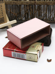 Cute Handmade Leather Womens Pink Cigarette Holder Case for Women - iwalletsmen