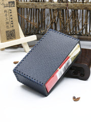 Cool Cigarette Holder Handmade Leather Mens Blue Cigarette Holder Cases for Men - iwalletsmen