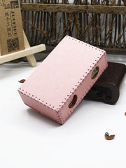 Cute Handmade Leather Womens Pink Cigarette Holder Case for Women - iwalletsmen