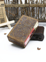 Cool Cigarette Holder Handmade Leather Mens Coffee Floral Cigarette Holder Cases for Men - iwalletsmen