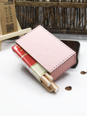 Cute Handmade Leather Womens Pink Cigarette Holder Case for Women - iwalletsmen