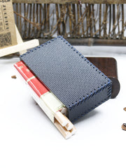 Cool Cigarette Holder Handmade Leather Mens Blue Cigarette Holder Cases for Men - iwalletsmen