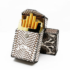 Cool Handmade Cobra Leather Mens Snake Skin Cigarette Holder Case for Men - iwalletsmen