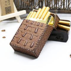 Cool Leather Cigarette Holder Handmade Mens Cigarette Holder Case for Men - iwalletsmen