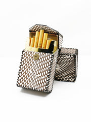 Cool Leather Cigarette Holder Mens Snake Skin Handmade Cigarette Holder Case for Men - iwalletsmen
