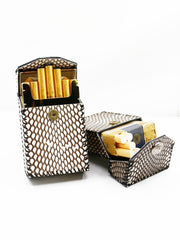 Cool Leather Cigarette Holder Mens Snake Skin Handmade Cigarette Holder Case for Men - iwalletsmen