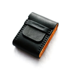 Cool Wooden Black Leather Mens Cigarette Case Custom Cigarette Holder for Men - iwalletsmen