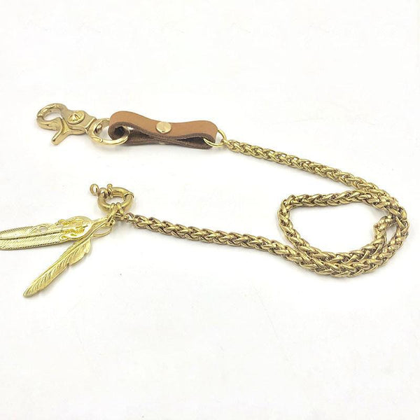 Cool Brass 19'' Mens Pants Chain Key Chain Rock Biker Wallet Chain Jeans Chain Jean Chains for Men - iwalletsmen