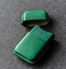 Handmade Black Leather Mens 11pcs Cigarette Holder Case Cool Custom Cigarette Case for Men - iwalletsmen