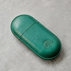 Cool Black Leather Mens 2pcs Cigar Case Cool Custom Leather Cigar Case for Men - iwalletsmen