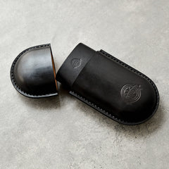 Cool Brown Leather Mens 2pcs Cigar Case Cool Custom Leather Cigar Case for Men - iwalletsmen