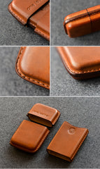Handmade Black Leather Mens 11pcs Cigarette Holder Case Cool Custom Cigarette Case for Men - iwalletsmen