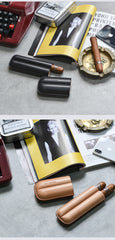Cool Green Leather Mens 2pcs Cigar Case Cool Custom Leather Cigar Case for Men - iwalletsmen