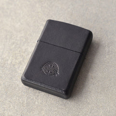 Cool Mens Black Leather Zippo Lighter Case Handmade Custom Zippo lighter Holder for Men - iwalletsmen