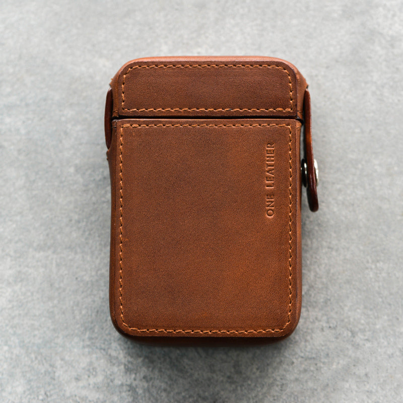 cigarette hide case Slim hard case with metal frame New Design Genuine Leather Cigarette