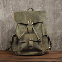 Vintage Mens Leather Small Backpack Travel Backpack Leather School Backpacks for Men - iwalletsmen