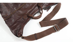 Casual Black Leather Mens 15 inches Tote Side Bag Large Messenger Bag Brown Tote Handbag Courier Bag for Men - iwalletsmen