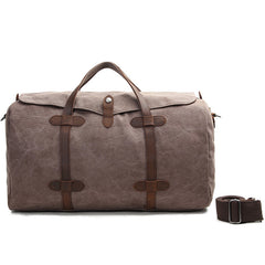 Mens Waxed Canvas Overnight Bag Canvas Weekender Bag Canvas Travel Bag for Men - iwalletsmen