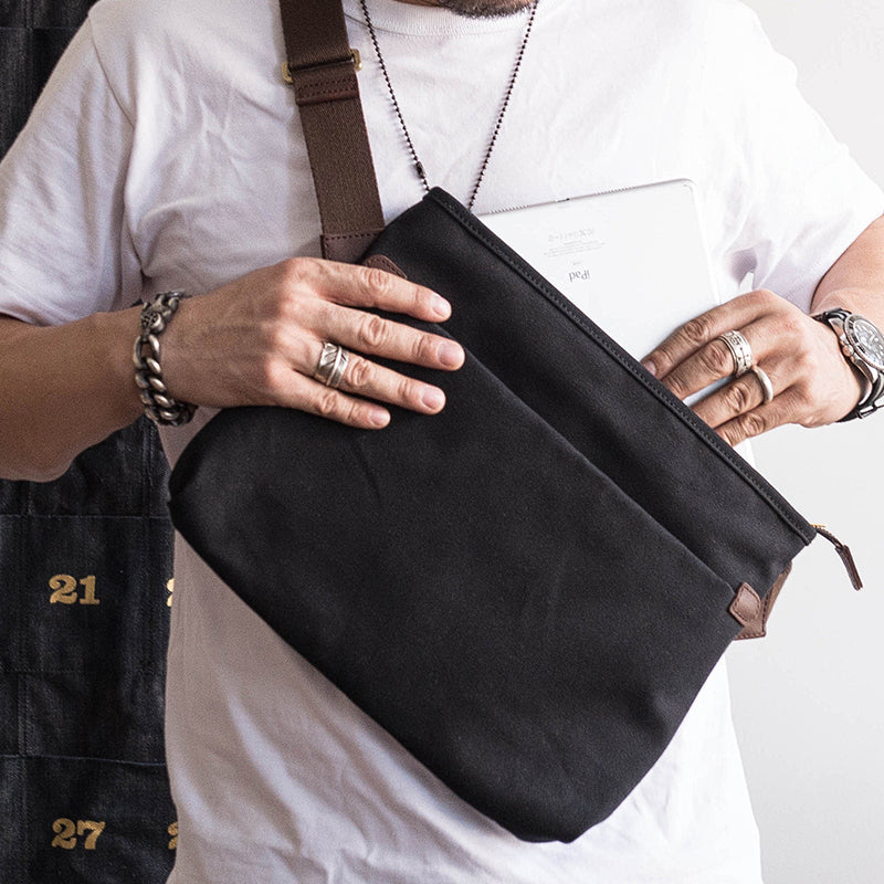 Canvas Mens Cool Small Messenger Bag iPad Bag Chest Bag Bike Bag Cycling Bag for men - iwalletsmen