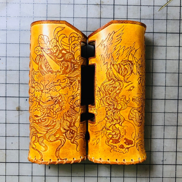 Handmade Leather Mens JAC Vapour SERIES-B DNA 75W Holder Cigarette Case for Men - iwalletsmen