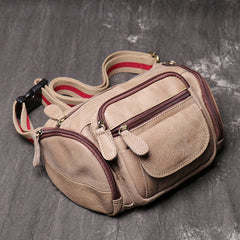 Vintage Brown LEATHER MENS Barrel FANNY PACK FOR MEN BUMBAG Vintage WAIST BAG for Men - iwalletsmen