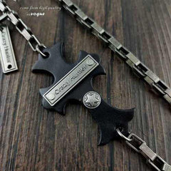 24'' HEAVY METAL CROSS BIKER SILVER WALLET CHAIN LONG PANTS CHAIN SILVER Jeans Chain Jean Chain FOR MEN - iwalletsmen