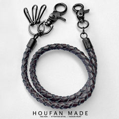 Coffee Leather Wallet Chain Mens Biker Wallet Chain Pants Chain Jeans Chain Jean Chain