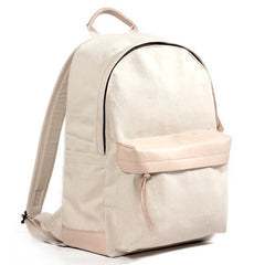 White Waxed Canvas Satchel Backpack Canvas Mens School Backpack Waterproof Hiking Backpack For Men - iwalletsmen