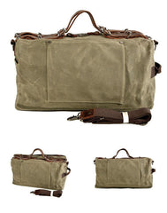 Army Green Waxed Canvas Gym Bag Weekend Travel Bag Canvas Mens Army Green Weekend Bag Duffle Bag For Men - iwalletsmen