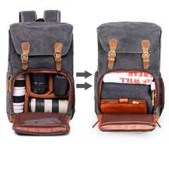 GREEN LARGE CANVAS WATERPROOF MENS CANON CAMERA BACKPACK DSLR CAMERA BAG NIKON CAMERA BAG DSLR CAMERA BAG - iwalletsmen