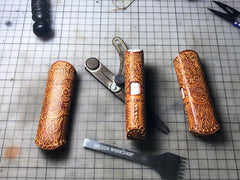 Handmade Leather Red Mens Kt&g Lil Mini Cigarette Case Kt&g Lil Mini Holder for Men - iwalletsmen