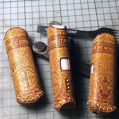 Handmade Leather Totem Mens Kt&g Lil Mini Cigarette Case Kt&g Lil Mini Holder for Men - iwalletsmen