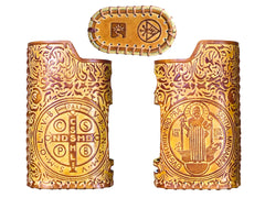 Handmade Tooled Leather Brown Mens LA PETITE BOX Holder Cigarette Case for Men - iwalletsmen