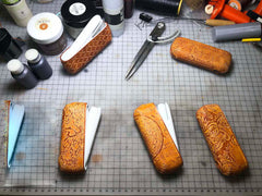 Handmade Tooled Moment Leather Mens IQOS 3.0 Cigarette Case IQOS3.0 Holder for Men - iwalletsmen