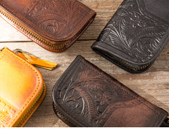 Black Leather Mens Key Holder Wallet Car Key Wallet Key Holder Card Holder For Men - iwalletsmen