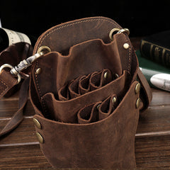 Cool Leather Belt Pouch Mens Hairstylist Tool Barber Pouch Scissor Case for Men - iwalletsmen