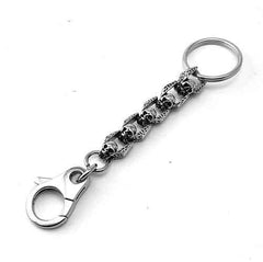 Biker Stainless Steel SILVER GHOST Skull KEYCHAIN BIKER SILVER Key CHAIN SILVER Jeans Chain Jean Chain FOR MEN - iwalletsmen